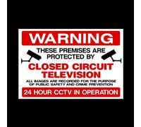 CCTV Closed Circuit Television Plastic Sign- Security, Camera, Closed Circuit TV, Warning Safety (MISC4)