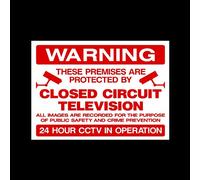 CCTV Closed Circuit Television Premises Protected Sticker/Self Adhesive Sign - Security, Camera, Closed Circuit TV, Warning Safety (MISC43)