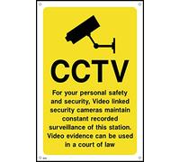 CCTV For Your Personal Security and Safety - 400mm x 600mm - 3mm Metal Composite Drilled Sign (S10)