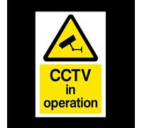 CCTV in Operation Plastic Sign - Security, Camera, Closed Circuit TV, Warning Safety (MISC11)