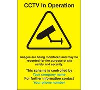 CCTV in Operation Sign - Size a3 3 Off Data Protection Legal CCTV Signs