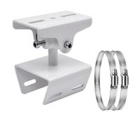 CCTV Security Camera Pole Corner Mount Brackets Steel Metal Vertical Pole Corner Mount Kit Equipped with Two Loops φ10CM/20CM/30CM Select Camera Bracket (Hoops φ20CM)