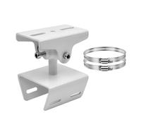 CCTV Security Camera Pole Corner Mount Brackets Steel Metal Vertical Pole Corner Mount Kit Equipped with Two Loops φ10CM/20CM/30CM Select Camera Bracket (Hoops φ10CM)