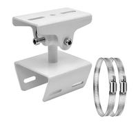 CCTV Security Camera Pole Corner Mount Brackets Steel Metal Vertical Pole Corner Mount Kit Equipped with Two Loops φ10CM/20CM/30CM Select Camera Bracket (Hoops φ30CM)