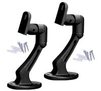 CCTV Security IP Camera Mini Bracket Wall Ceiling Mount Bracket, 2-Pack Die-cast Aluminum Alloy Outdoor Wall Ceiling Holder Stand Monitor Rotary Bracket Universal Wall Ceiling Mounts (Black-2PCS)