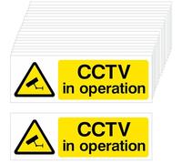 CCTV Sticker, CCTV in Operation Sign, Professional Security Monitoring Area Identification, PVC Material Warning Sign, 20-Pack Set for Business and Property Management