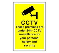 CCTV these premises are under 24hr CCTV sign - 1.2mm Rigid plastic for indoor/outdoor usage (400mm x 300mm) Viewing Distance within 14m.