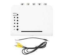 CCTV Video Quad Splitter Switcher, 4 Channel Camera Processor System Kit, High Resolution NTSC/PAL Auto Recognition, with Power - Off Memory Function, Mirror Adjustment for Securit