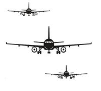 CCUNYA 3 PCS Black Airplane Wall Stickers Nursery Leaves, DIY Removable Wall Art Wallpaper Decal Mural Home Decor, Gift Art Mural for Kids Teen Boys (Aeroplane)