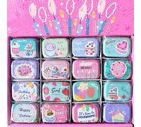 CCUUHJ 8 Pack Tins Container Rectangular Small Tin Box Metal Empty Hinged Tins Empty Tins Basic Necessities Tins for Candies Jewelry,6X4X2.5 CM (Cake)