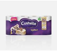 CCUushelle Quilted 3-Ply Double Size, Longer Lasting Rolls Toilet Tissue Rolls, 8 Toilet Rolls, 1 x 8 Pack