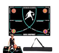 ccuzs Anti-Skid Basketball Training Mat, Silent Shock Absorbing Exercise Mats, Foldable Non-Slip Basketball Practice Mat for Indoor Outdoor Use, 47.24x33.86 Inches
