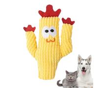 ccuzs Catnip Plush Toy, Cactus Chew Teether, Realistic Soothing Design, Soft Stuffed Doll, Single Pack, for Calming and Mental Stimulation for Indoor Cats, 21x7x2cm 43g Orange Yellow Green