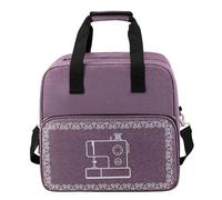 ccuzs Elegant Design Tote Bag, Sewing Accessories Storage Case, Waterproof Sewing Bag, Decorative Fabric Storage Tote for Sewing, Home Equipment, Indoor, Outdoor, Dark Purple, Gray Color