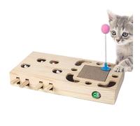 ccuzs Fun Cat Toys for Indoor Cats, Indoor Cat Mole Hunt Game, Multifunctional Fun Cat Punch Game, Interactive Puzzle Toy 18.31x9.25x2.56 Inches for Cats, Kitten, Exercise and Play