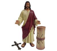 ccuzs Jesus Christ Statue - Religious Resin Hand Painted Decoration | Christian Jesus Sculpture | for Bedroom Office Dormitory Living Room Office Desk Bookshelf Entrance Windowsill