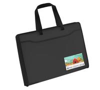 ccuzs Large Capacity Poster Holder, Carry Case for Art Items, Art Supplies Bag, Drawing Pad Bag, Durable Structure Art Organizer for Home, Transparent Black, riferimento alla descrizione, Please