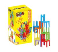 ccuzs Stacking Chairs Game - Colorful Balance Stacking Game Toy | Interactive Tabletop Building Challenge Skill Based Balance for Kids, Adults, Family, Friends or Party