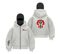 CCVQPF Men's Balaclava Hoodie Windproof Hoody for The H.or.d.e Printing Street Wear Hooded Zippered Outwear Sweatshirt Sport Jackets Collision Color Coats-QHS||xx_l