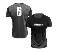 CCVQPF Men's T-shirts Polo Shirts for Rainbow Six Siege Fitness Half Sleeve Stitching Print Short Sleeve Crewneck Cozy Athletic Shirts Stretch Tee Top Clothes-Grey||XL