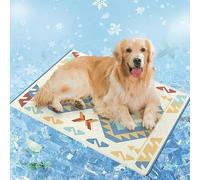 CCVVBFD Dog Cooling Mat - Breathable Cool Pad for Dogs and Cats, Washable Pet Cooling Mat for Indoor/Outdoor Pets, Non-Slip Bottom,White-65x90cm