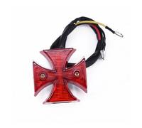 CCVVUD Motorcycle Tail Light Motorcycle Accessories Brake Tail Light Running Maltese Cross Rear Universal Choppers DC 12V Distinctive