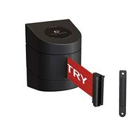 CCW Series WMB-230 - Wall Mounted Retractable Belt Barrier (30 Foot Belt, Red"NO Entry" White Letters Belt with Black ABS Case)