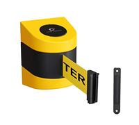 CCW Series WMB-230 - Wall Mounted Retractable Belt Barrier (30 Foot Belt, Yellow"Caution - DO NOT Enter" Black Letters Belt with Yellow ABS Case)