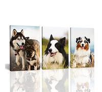 CCWACPP 3 Panels Custom Personalized Canvas Prints with Your Photos for Pet/Animal Modern Home Decoration (3 Panel Frame, 7" Wx5 H（18x13cm）)