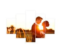 CCWACPP 5 Panel Custom Wall Art with Your Photos Create Personalized Pictures to Canvas Customized Canvas Poster Prints Wall Paintings for Home Decor (Unframed, 12x20inx2 12x30inx2 12x40inx1)