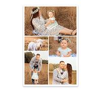 CCWACPP 5 Photos Collage Personalized Canvas Wall Art Customized Canvas Prints with Your Photos Custom Family Picture Canvas for Bedroom Home Decor (Templates-17, 20"x24"(50x60cm))