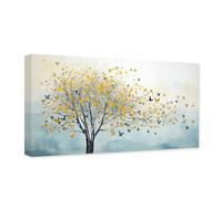 CCWACPP Abstract Canvas Wall Art Gold Butterfly on Tree Picture Print Painting Artwork for Large Living Room Decor Frame (Butterfly Tree - 2, 45.00 x 90.00 cms)