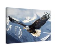 CCWACPP Bald Eagle Canvas Wall Art Pictures of Eagles Flying Bird Wildlife Painting Prints Modern Living Room Office Bathroom Home Decor Framed (40.00 x 60.00 cms)