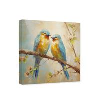 CCWACPP Bird Pictures Wall Decor Colorful Birds Canvas Wall Art Watercolor Animals Artwork Living Room Bathroom Decor Frame (Birds - 3, 50.00 x 50.00 cms)
