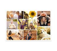 CCWACPP Canvas Collage Prints with Your Photos for Family Wedding Baby Pet Dog Picture Canvas Customized Personalized Photo Canvas Wall Art (Templates-13, 12"x18"(30x45cm))