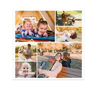 CCWACPP Canvas Prints with Your Photos Collage 6 Personalized Baby Picture Gift Wall Art Kids Photo Prints Custom for Living Room Bedroom Decor (Templates-07, 12"x12"(30x30cm))