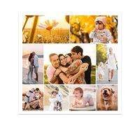 CCWACPP Canvas Prints with Your Photos Collage Personalized Wall Art with Your Family Photos Printed Pictures Custom Prints Customized Gifts for Bedroom (Templates-03, 28"x28"(70x70cm))