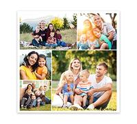 CCWACPP Collage Photo Canvas Prints Custom Multi Personalized Picture Photo on Canvas Customize Poster Gifts for Pet Baby Family (Templates-01, 20"x20"(50x50cm))