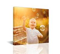 CCWACPP Custom Canvas Prints for Kids Personalized Photo to Canvas Print Wall Art for Bedroom Family Pet Boy Portrait Picture (1 Panel Frame, 20" Wx20 H(50x50cm))