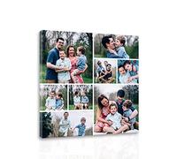 CCWACPP Custom Canvas Prints with Your Photo Personalized Collage Multi Photos to Canvas Print Customized Wall Art Decor Frame (12"x12"(30x30cm))
