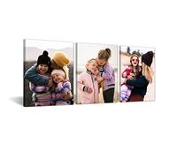 CCWACPP Custom Canvas Prints with Your Photos 3 Panels Personalized Picture Wall Art Customized Gifts for Friends Wedding Family Framed Ready to Hang (3 Photo 3 Panel, 12"x16"x3P(30x40cmx3P))