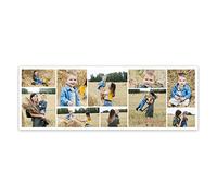 CCWACPP Custom Picture Canvas Collage Personalized Wall Art with Your Photo on Canvas Customized Photo Gifts for Home Decoration (Templates-01, 10"x30"(25x75cm))