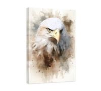 CCWACPP Eagle Canvas Wall Art Watercolor Animal Pictures Abstract Wildlife Portrait Painting for Living Room Bedroom Office Home Wall Decor Framed (30.00 x 45.00 cms)