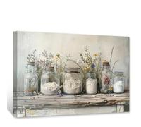 CCWACPP Farm Kitchen Canvas Wall Art Vintage Farmhouse Wall Decor Spice Pictures Print Country Landscape Painting Dining Room Kitchen Decor Framed (30.00 x 45.00 cms)