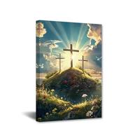 CCWACPP Jesus Canvas Wall Art Christian Paintings Holy Bible Cross Dove Pictures Prints God Posters Church Room Living Room Office Corridor Decor Frame (30.00 x 45.00 cms)