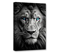 CCWACPP Lion Pictures Wall Decor Black and White Animal Canvas Wall Art Animals Print Painting Wildlife Poster Home Office Decor Frame (Lion - 3, 12x18inch (30x45cm))