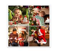 CCWACPP Personalized Canvas Pictures for Wall Customized Wall Art with Photos Collage 4 Pictures Canvas Prints Custom Family Portraits Image for Room Corridor (Templates-08, 28"x28"(70x70cm))