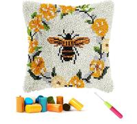 CCWORAN Bee Latch Hook Kits for Adults Beginners Cushion Craft Kits Animal