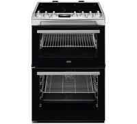 CCX6740ACM SteamBake 600mm Double Electric Cooker Ceramic Hob S/Steel