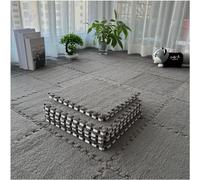 CcXrc Fluffy Interlocking Carpets Tiles, 10Pcs Soft Shaggy Area Rugs, Non-Slip Splicing Puzzle Play Carpet Floor Tiles, Sensory Mat for Sensory Room (Color : Grey)